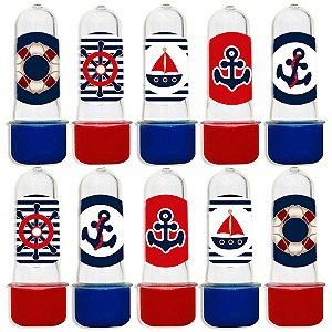 Mini Tubete para Lembrancinha Festa Marinheiro - Sortida - 20 unidades - Lembrafesta