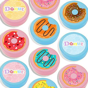 Latinha para Lembrancinha Festa Donuts - Sortida - 20 unidades - Lembrafesta