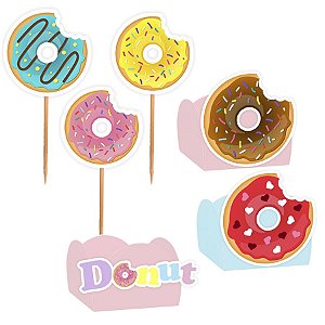 Kit Decoração Festa Donuts - 100 Itens - Lembrafesta