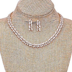 Conjunto Colar Brinco Noiva Zircônia Dourado Festa Debutante