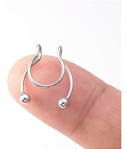 Piercing Nariz Septo Argola Falso Dourado Prata Preto Aço