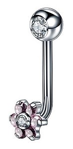 Piercing Íntimo Genital Christina Flor Pedra Zircônia