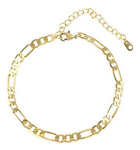 Pulseira Unisex Folheada A Ouro Ou Rodio Semi Joia 4 Mm