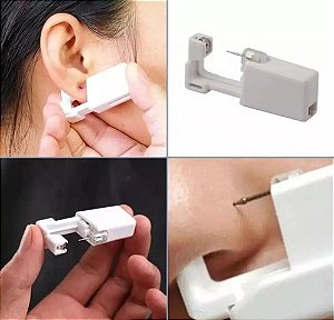 Mini Pistola Para Furar Orelha Nariz Piercing Descartável
