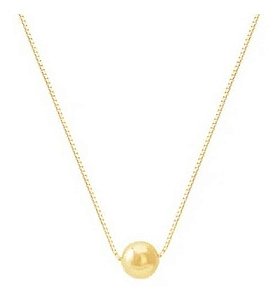 Colar Gargantilha Marina Bola Folheado A Ouro 18k C Garantia