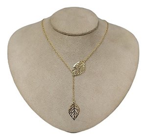 Colar Gravatinha Dourado Ou Prata Folha