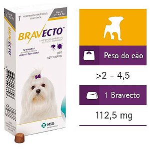 Bravecto Cães de 2 - 4,5 Kg