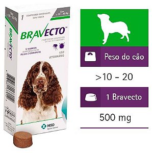 Bravecto Cães de 10 - 20 Kg