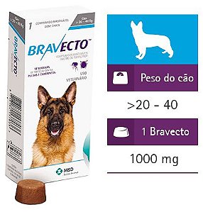 Bravecto Cães de 20 - 40 Kg