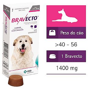 Bravecto Cães de 40 - 56 Kg