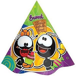 Chapéu de Aniversário Smilinguido Sweet com 8un - Festcolor Promo
