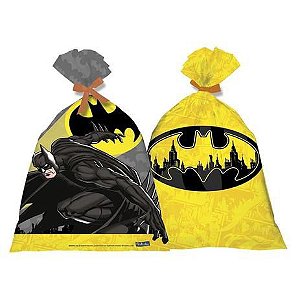 Sacola Plástica Para Lembrancinhas Batman Geek com 8 Un - Festcolor