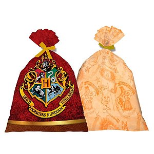 Sacola Plástica Para Lembrancinhas Harry Potter com 8 Un - Festcolor
