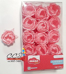 Forminha Para Doces Flora - Rosa Pastel com 30 Unidades - Ref 28610704 Cromus