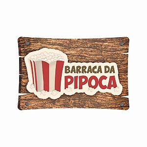 Cartaz Decorativo Aplique Festa Junina Barraca de Pipoca - Marques