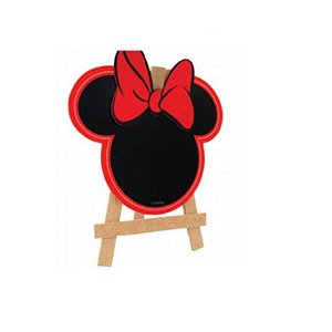 Mini Lousa Decorativa de MDF Silhueta Minnie - Grintoy