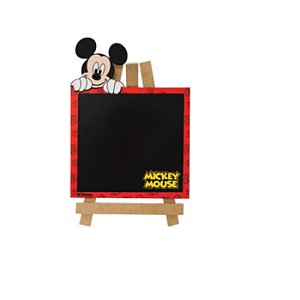 Lousa Decorativa Quadrada de MDF Mickey Mouse - Grintoy