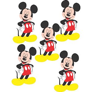 Mini Personagem Decorativo de E.V.A Mickey Mouse com 6 Un - Ref 02659 Piffer