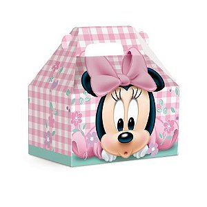 Caixa Surpresa Maleta Kids Minnie Baby Flowers Tam M 12x8x12 com 10 Un - Cromus 13000275