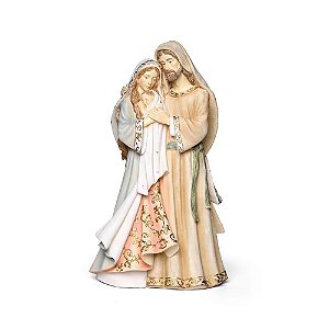 Sagrada Família em Resina Marfim 37cm - Cromus 1710356