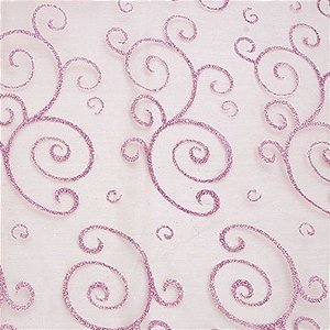 Tecido Decorativo PVC com Arabescos Rosa Claro 150x200cm - Ref 1512703 Cromus