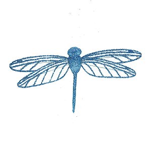 Libélula Decorativa com Clip Azul Claro - 7cm - 6 Unidades - Cromus 1551637