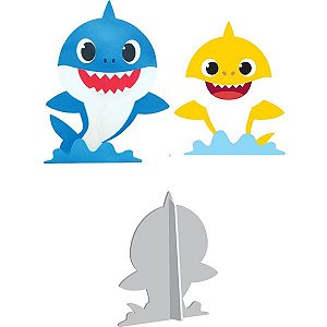 Enfeite Totem Decorativo Baby Shark - Daddy e Baby Shark - Grintoy