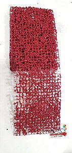 Tela Vermelha com Glitter - Cromus 1010645