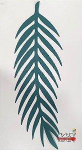 Enfeite Decorativo Folha de Palmeira Verde Escuro 58x20cm - Piffer