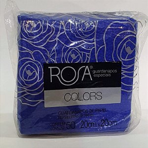 Guardanapo de Papel 19,5X19,5 Colors Azul Escuro com 50 Un - Rosa Papéis