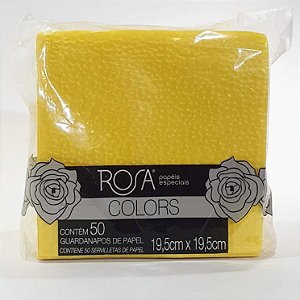 Guardanapo de Papel 19,5X19,5 Colors Amarelo com 50 Un - Rosa Papéis
