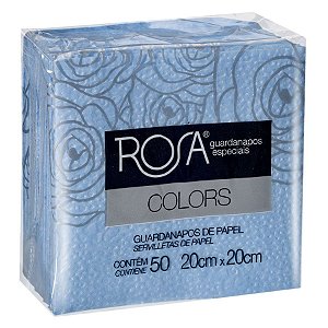 Guardanapo de Papel 29X29 Colors Azul Claro com 50 Un - Rosa Papéis