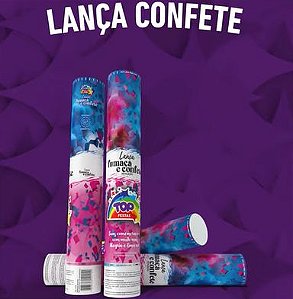 Lança Confete e Fumaça para Chá Revelação Rosa 30cm - Top