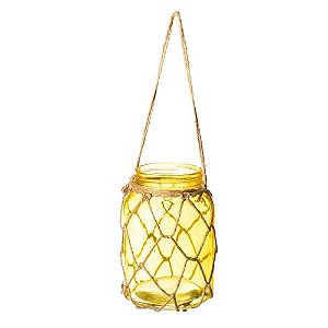 Vaso Decorativo de Vidro Aéreo Amarelo 11x11x15,5 com 1 Un - Cromus 29002282