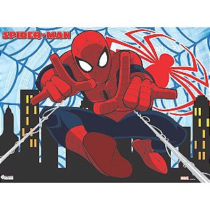 Painel Decorativo de T.N.T Festa Homem Aranha 1,40x1,03mts com 01 un - Ref 332025 Piffer