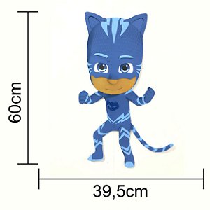 Painel Decorativo de E.V.A Menino Gato - PJ Masks - 39x60cm - Ref 383032 Piffer