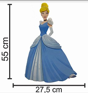 Painel Decorativo de E.V.A Cinderela 27x55cm - Princesa Disney - Ref 315022 Piffer