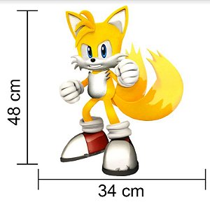 Painel Decorativo Sonic em EVA - 51cm x 34cm - Extra Festas