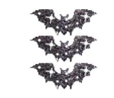 Kit Paineis Decorativos Morcegos 3D Glitter com 3 Un Ref 205041 Piffer