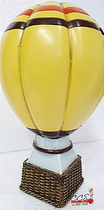 Balão de Ar Quente Vintage Amarelo de Resina - Ref 20652