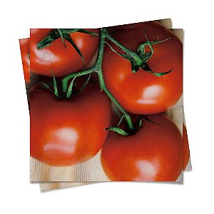 Guardanapo de Papel Decorado Tomate 32x5x32,5cm com 20 Un - Ref 19000094 Cromus