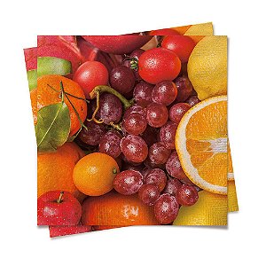 Guardanapo de Papel Decorado Frutas 32x5x32,5cm com 20 Un - Ref 19000088 Cromus