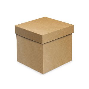 Caixa Cubo Lisa Kraft M 15x15 - Caixa de Presente- Ref 13004042 Cromus -  CCS Decorações