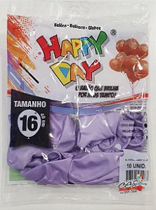 Balão de Látex 16 Polegadas Perolizado Candy Color Lilas com 10 Unidades - Happy Day