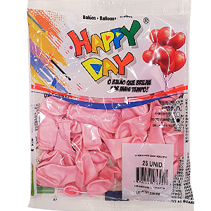 Balão de Latex 5 Polegadas Perolizado Candy Color Rosa Bebe com 25 Unidades - Happy Day