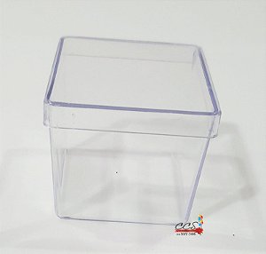 Caixa Acrílico Transparente 5x5cm Para Lembrancinhas Pacote com 10 Unidades - NC Toys