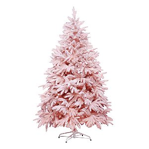 Árvore de Natal Nevada Andes 210cm Rosa e Branco 2100 Hastes - Ref 1025842 Cromus Natal