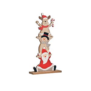 Enfeite Pendurar Papai Noel Vermelho Jogo com 4 Unidades - Ref 1923580  Cromus - CCS Decorações