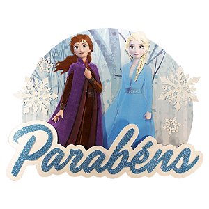 Painel Decorativo de E.V.A Parabéns Frozen II - Ref 310034 Piffer