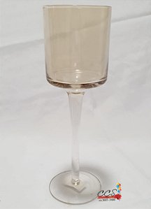 Castiçal Champagne Escarlate M 7x23cm com 1 Unidade - Ref 29000794 Cromus